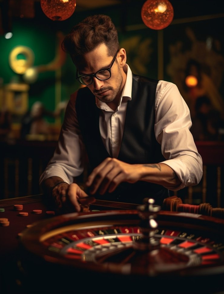 Roulette game table view showing betting zones and live stream
